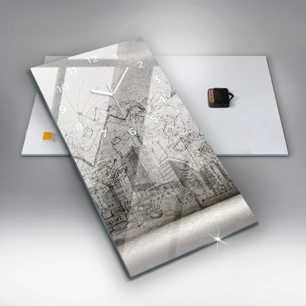 Vertikálne hodiny Náčrt mesta