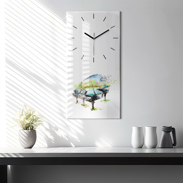 Vertikálne hodiny Ilustrácia 4 ročných období