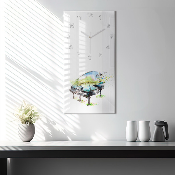 Vertikálne hodiny Ilustrácia 4 ročných období