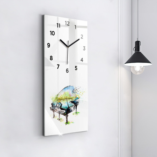 Vertikálne hodiny Ilustrácia 4 ročných období