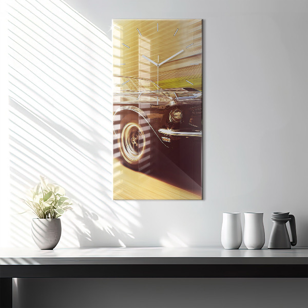 Vertikálne hodiny Klasické staré auto