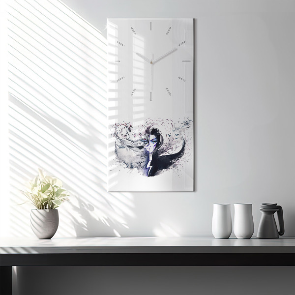 Vertikálne hodiny Ženy ilustrácie