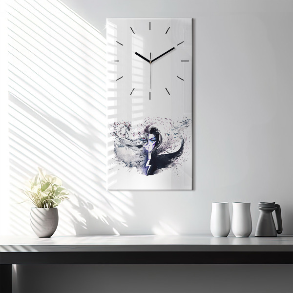Vertikálne hodiny Ženy ilustrácie