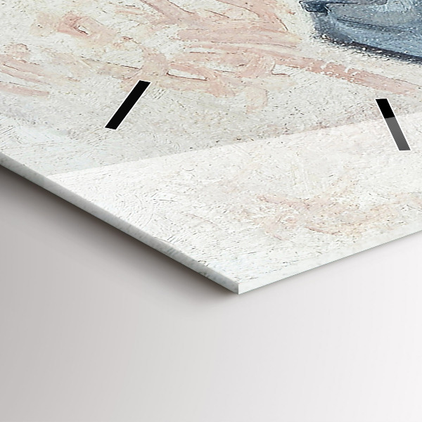 Vertikálne hodiny Abstraktná maľba