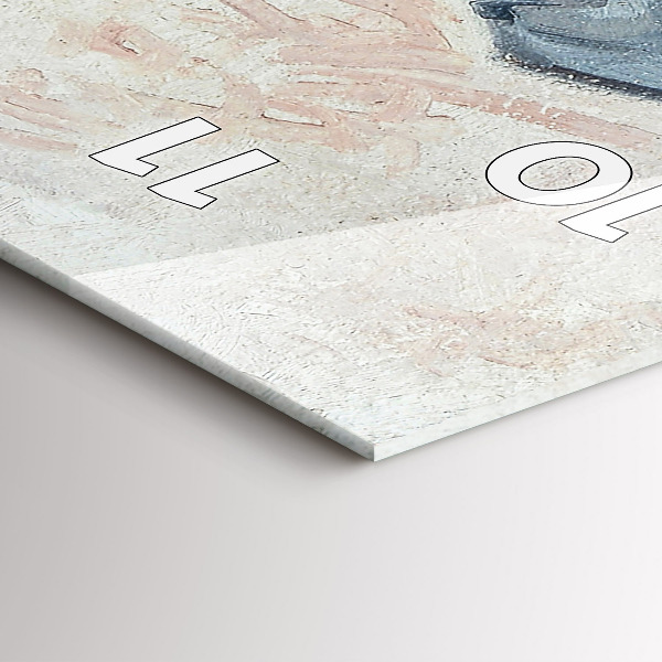 Vertikálne hodiny Abstraktná maľba