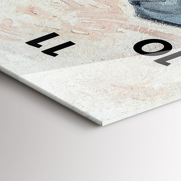 Vertikálne hodiny Abstraktná maľba