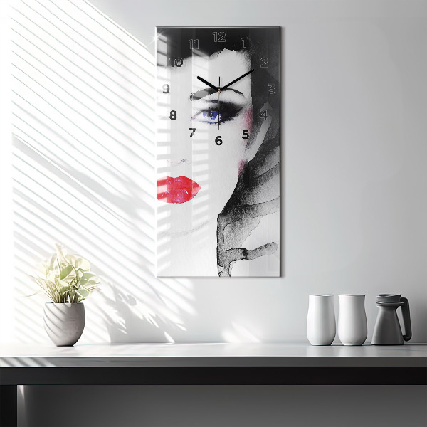 Vertikálne hodiny Portrét ženy