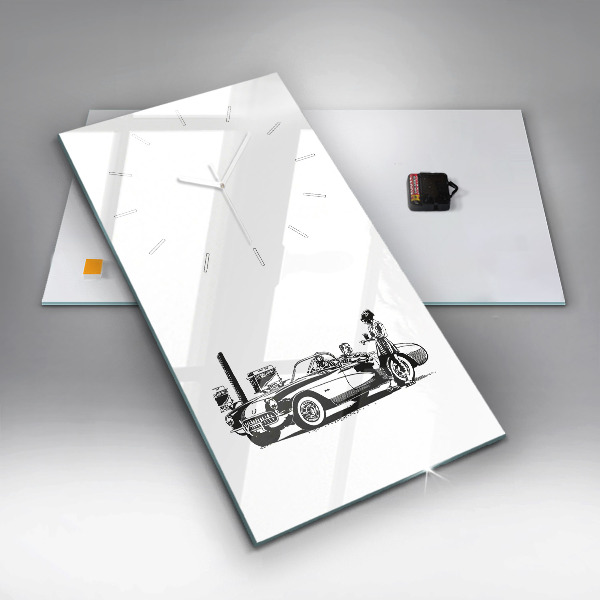 Vertikálne hodiny Retro ilustrácie