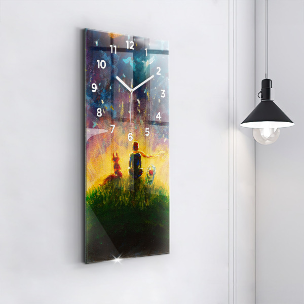 Vertikálne hodiny Abstrakt Malý princ