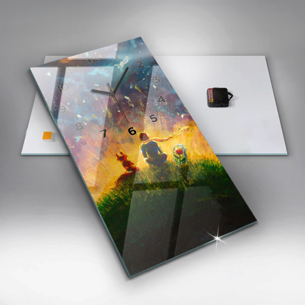 Vertikálne hodiny Abstrakt Malý princ