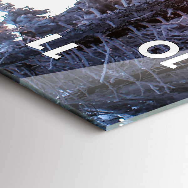 Vertikálne hodiny Lesný západ slnka