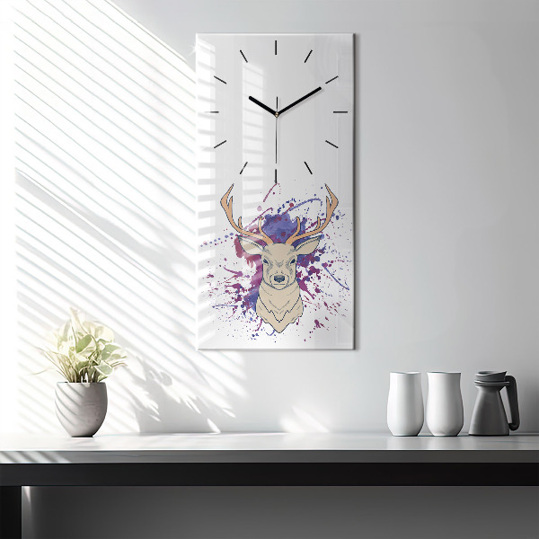Vertikálne hodiny Jeleň vektorové ilustrácie