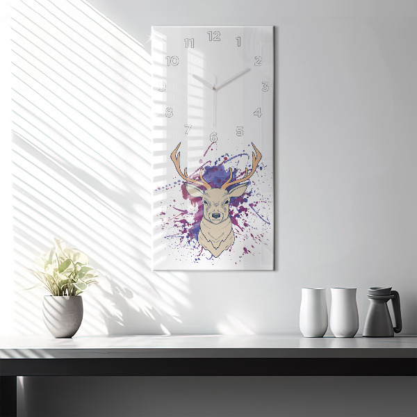 Vertikálne hodiny Jeleň vektorové ilustrácie