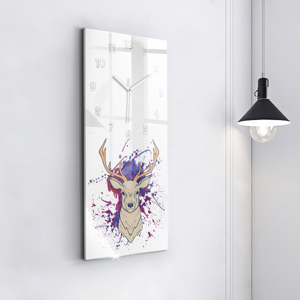Vertikálne hodiny Jeleň vektorové ilustrácie