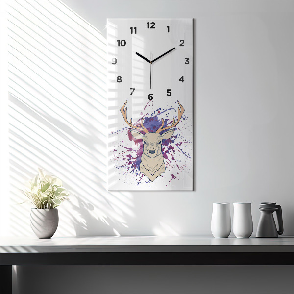 Vertikálne hodiny Jeleň vektorové ilustrácie