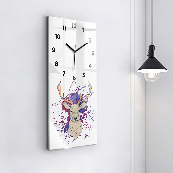 Vertikálne hodiny Jeleň vektorové ilustrácie