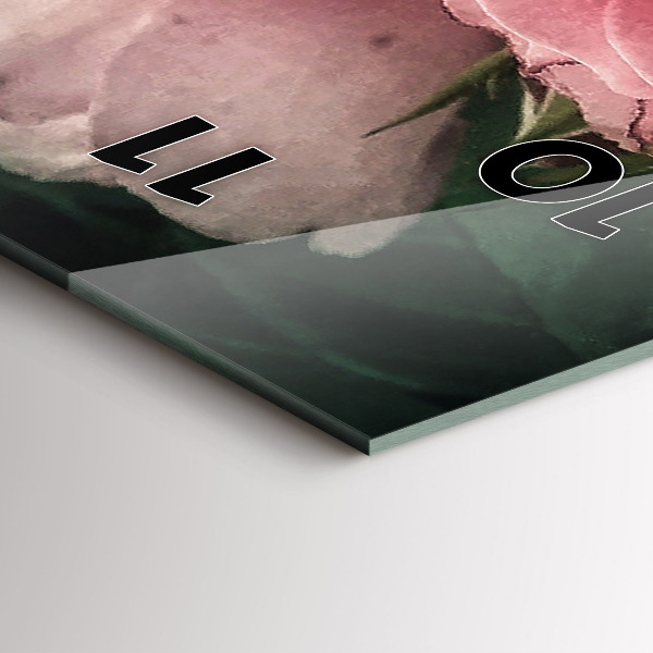 Vertikálne hodiny Kytica ružových ruží