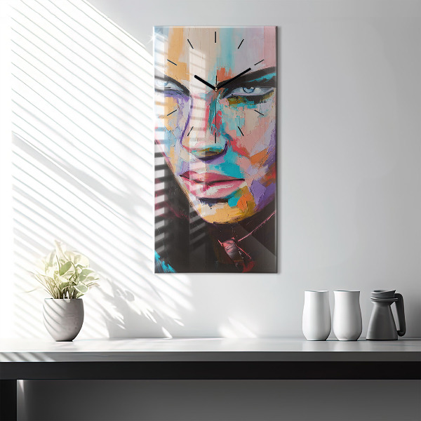 Vertikálne hodiny Portrét ženy