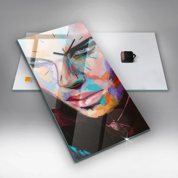 Vertikálne hodiny Portrét ženy