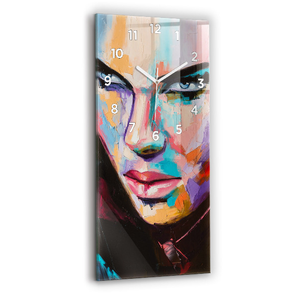 Vertikálne hodiny Portrét ženy