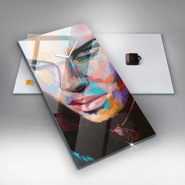 Vertikálne hodiny Portrét ženy