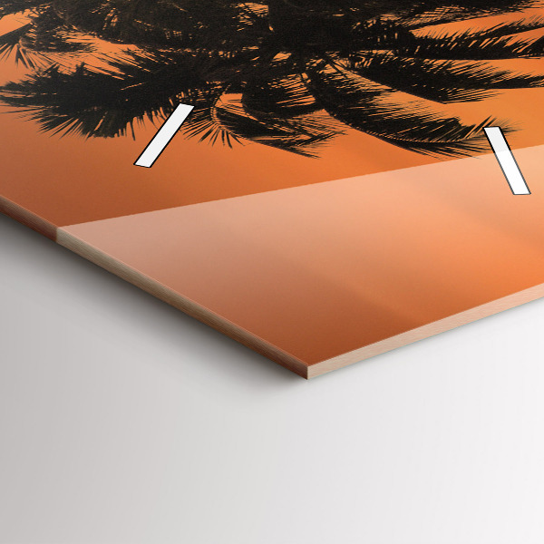 Vertikálne hodiny Západ slnka a palmy