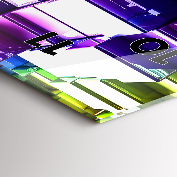 Vertikálne hodiny Farebné kocky