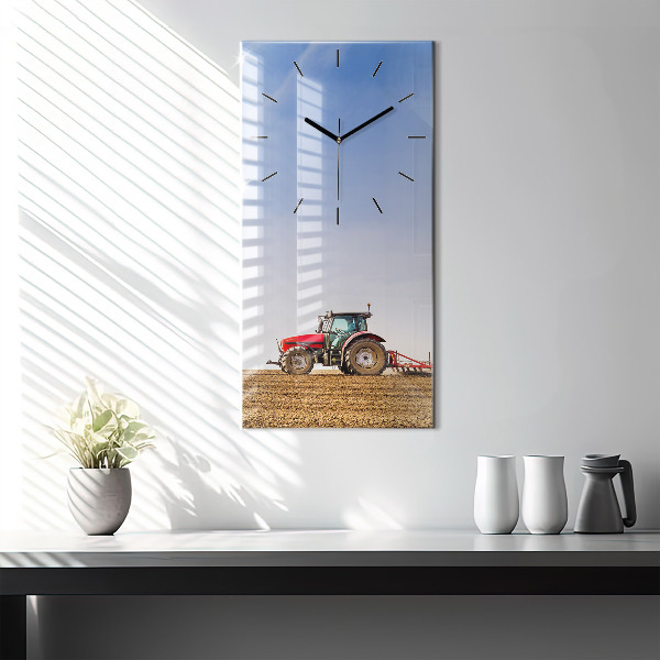 Vertikálne hodiny Farmár v traktore