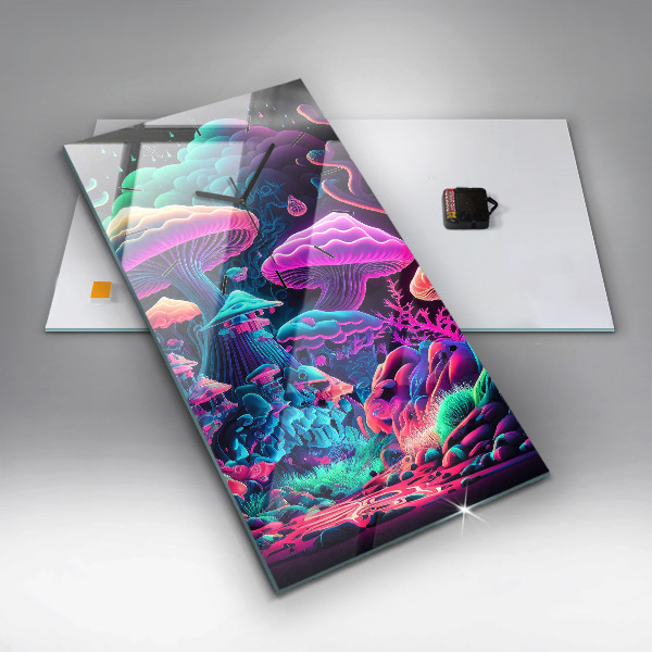 Vertikálne hodiny Neónové huby