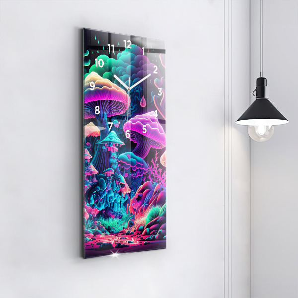Vertikálne hodiny Neónové huby