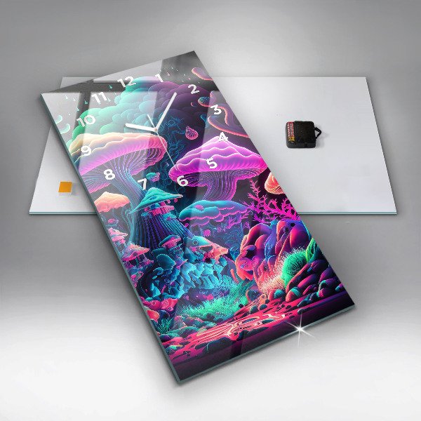 Vertikálne hodiny Neónové huby