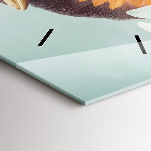 Vertikálne hodiny Žena s kvetmi