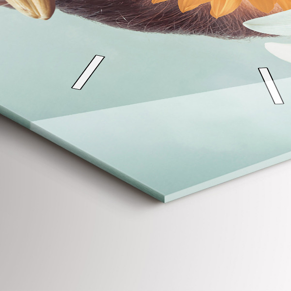 Vertikálne hodiny Žena s kvetmi