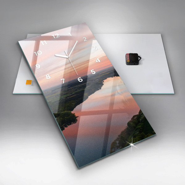 Vertikálne hodiny Pohľad na jazero