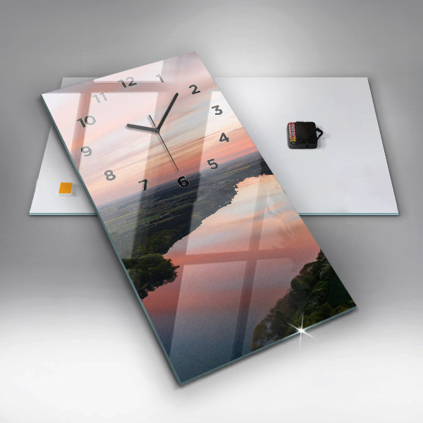 Vertikálne hodiny Pohľad na jazero