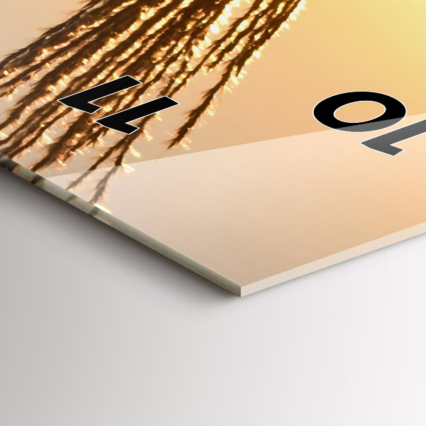 Vertikálne hodiny Pšenica na zlatom slnku