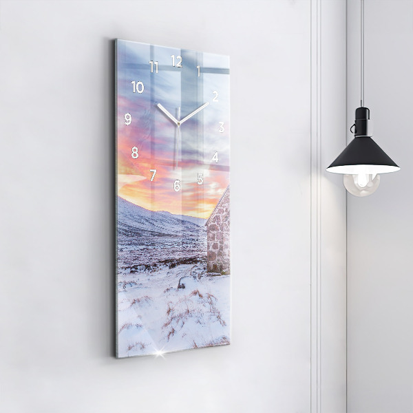 Vertikálne hodiny Chata v horskom prostredí