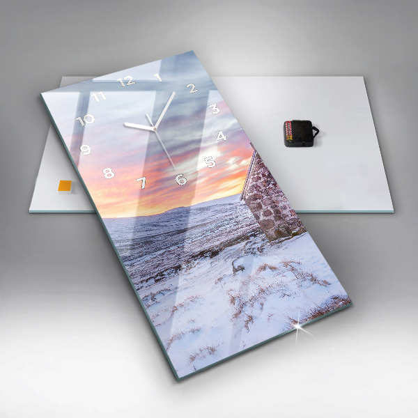 Vertikálne hodiny Chata v horskom prostredí