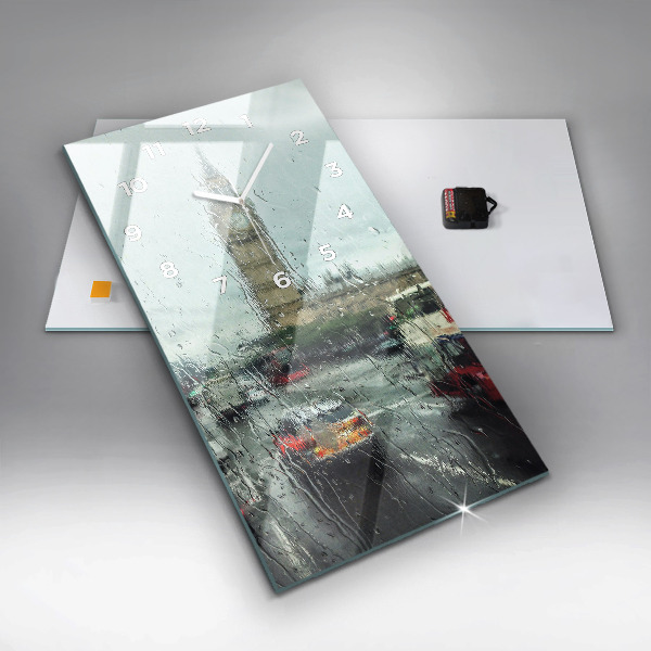 Vertikálne hodiny Daždivý Londýn