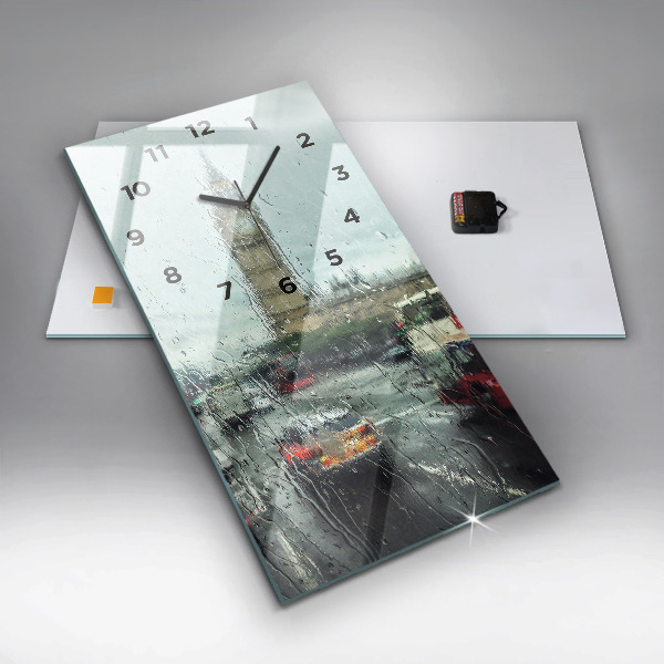 Vertikálne hodiny Daždivý Londýn