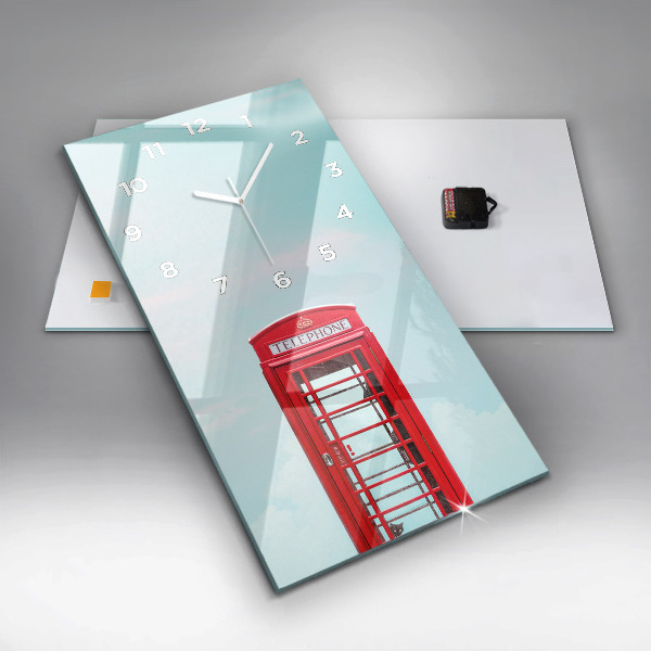 Vertikálne hodiny Verejný telefón