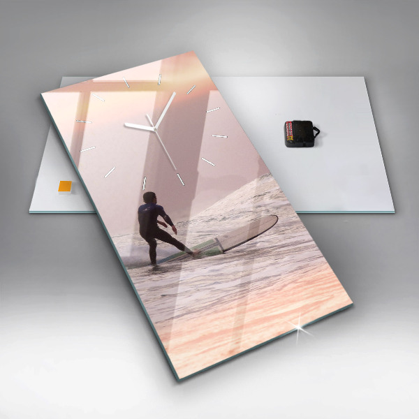 Vertikálne hodiny Surfer na Havaji