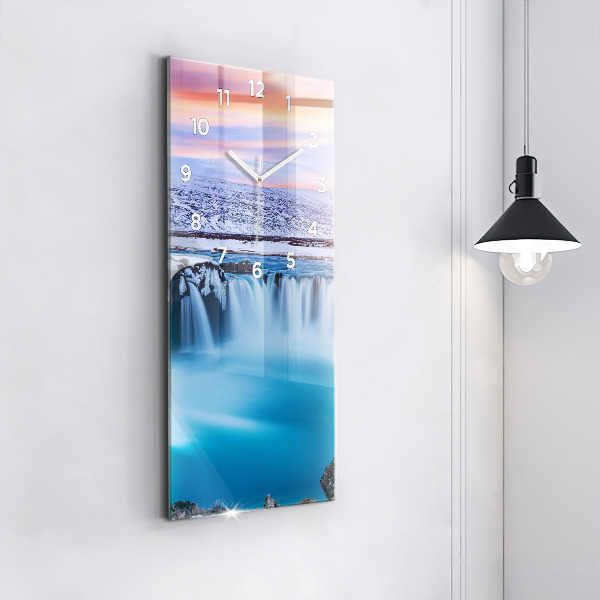 Vertikálne hodiny Vodopád Godafoss Island