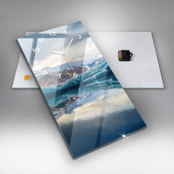 Vertikálne hodiny Islandské jazero Jokulsarlon