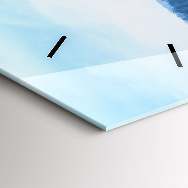 Vertikálne hodiny Panoráma mesta v zime