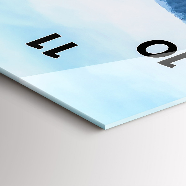 Vertikálne hodiny Panoráma mesta v zime