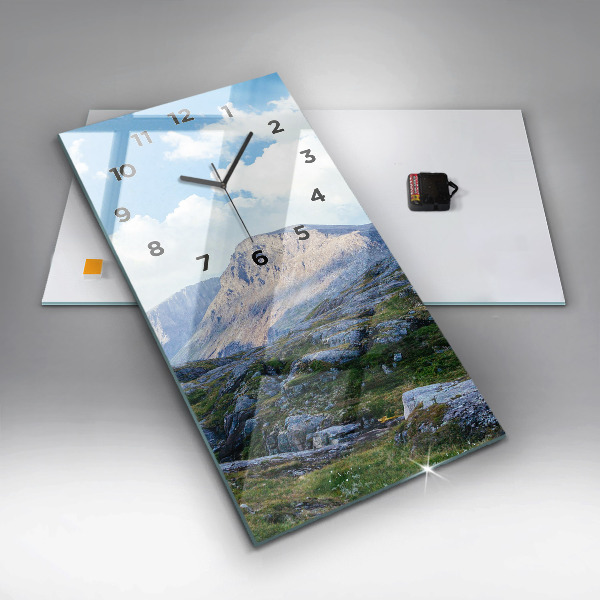 Vertikálne hodiny Skalnatá krajina