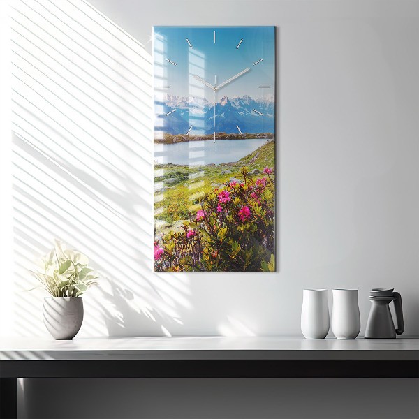 Vertikálne hodiny Ľadovec Mont Blanc Chamonix