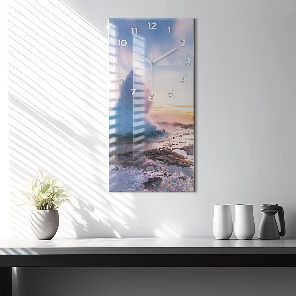 Vertikálne hodiny Gejzír na ostrove Island