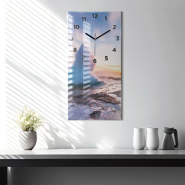 Vertikálne hodiny Gejzír na ostrove Island